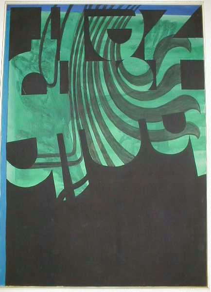 grün-schwarz, Öl, Leinwand, 1965